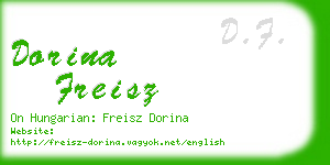 dorina freisz business card